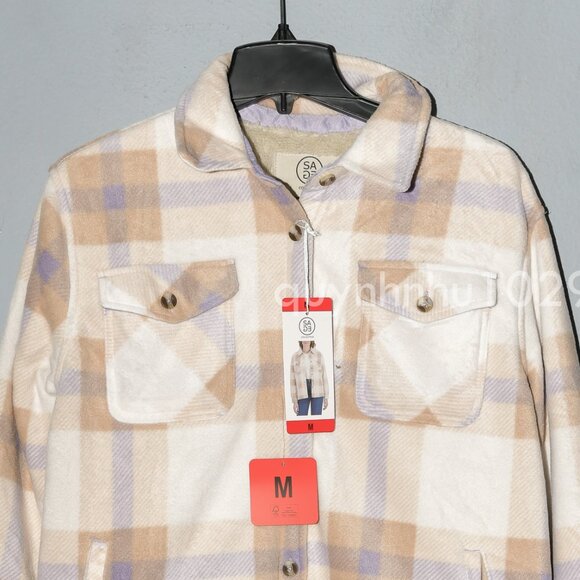 SAGE Women's Plush Shirt Jackets. - Picture 3 of 7
